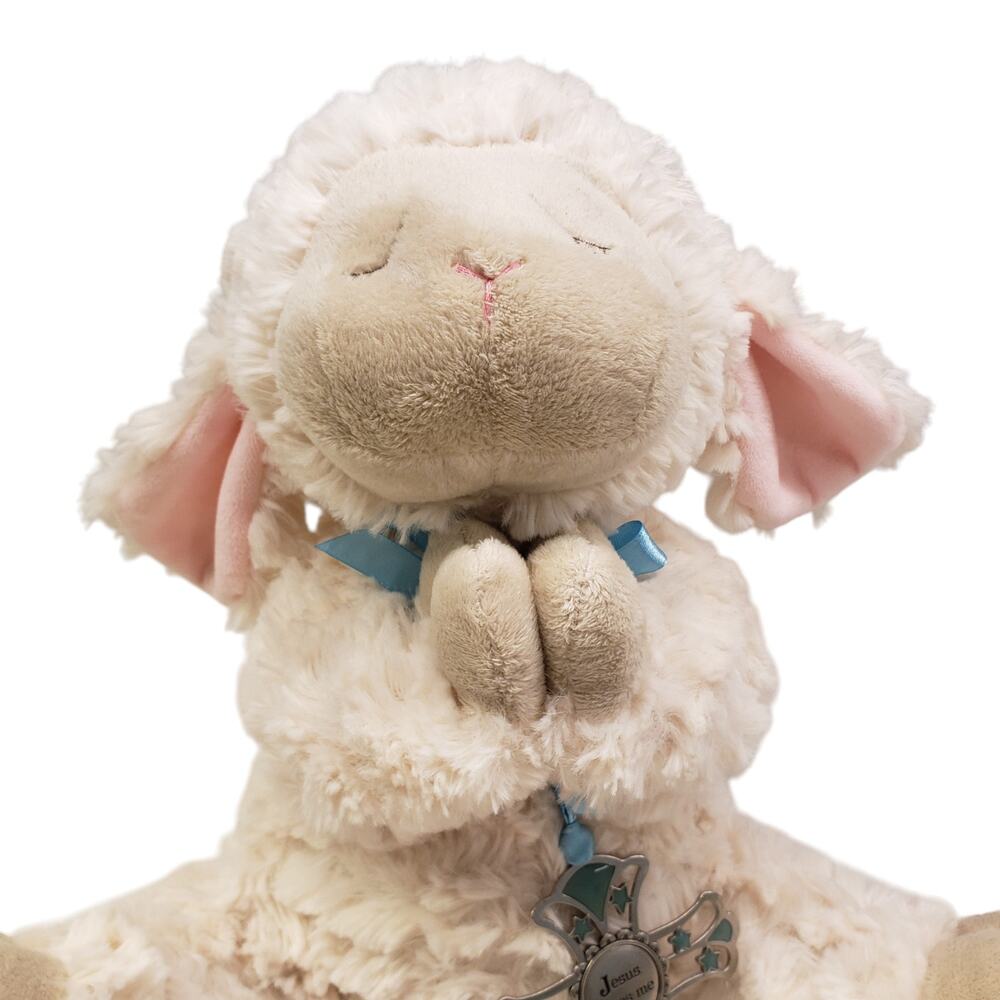 Ganz Serenity Lamb With Crib Cross Christening Baptism Gift Praying Lamb 10" - Picture 5 of 14